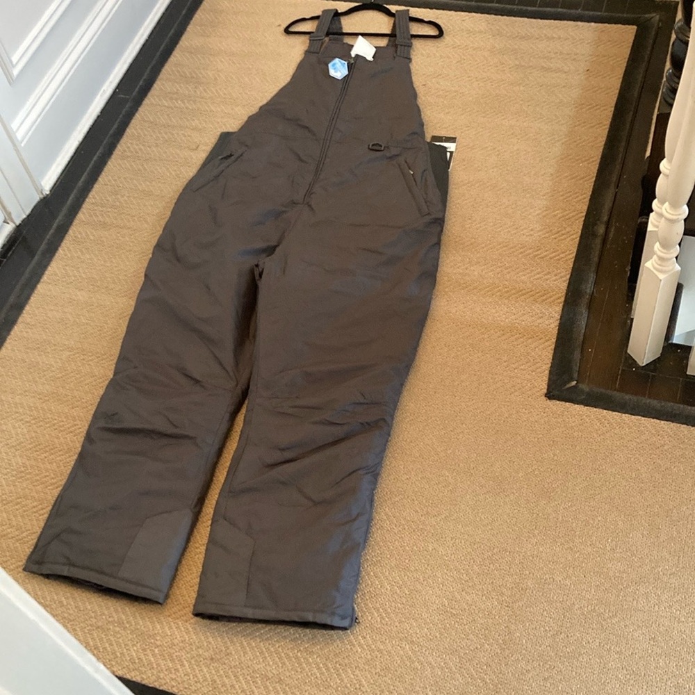 Men's Insulated Snow Bibs - Brown